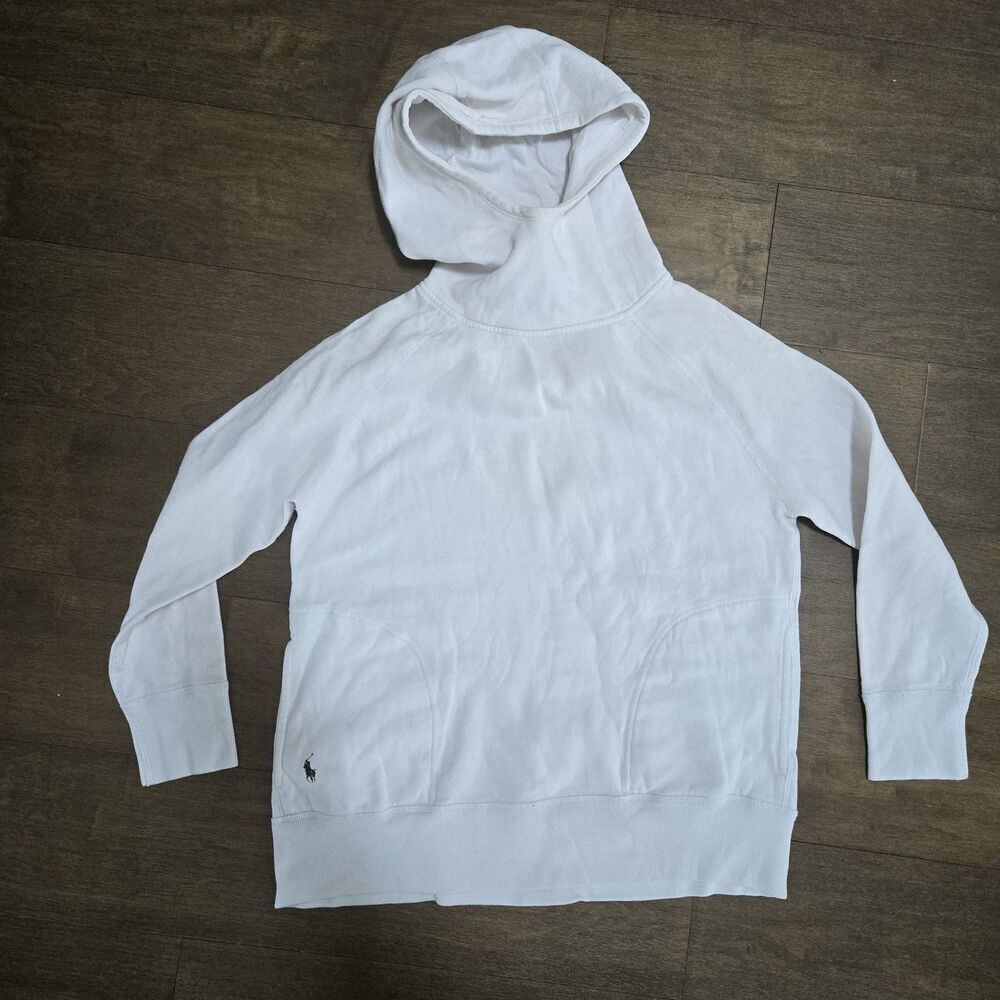 Ralph Lauren Pullover Womens White Loose Hoodie Size S